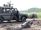 Österreichische Soldaten beim Führen des Feuerkampfes. (Bild öffnet sich in einem neuen Fenster)