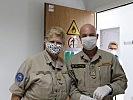 Das Fachpersonal für Covid-19-Tests. (Bild öffnet sich in einem neuen Fenster)