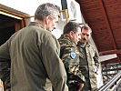 V.l.: Oberstleutnant Lackner, Generalmajor Villalain, Oberst Teichmann. (Bild öffnet sich in einem neuen Fenster)
