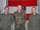 Major Spiwak, Brigadegeneral Wundrak, Oberstleutnant Seidl , v.l. (Bild öffnet sich in einem neuen Fenster)