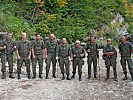 Die Teilnehmer an der Alpinausbildung vor dem Abmarsch. (Bild öffnet sich in einem neuen Fenster)