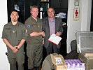 Oberstabswachtmeister Pasquel, Major Leitzinger und Zunic, v.l. (Bild öffnet sich in einem neuen Fenster)
