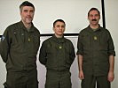 V.l.: Oberstleutnant Lackner, Oberstleutnant Feyerer, Oberst Teichmann. (Bild öffnet sich in einem neuen Fenster)