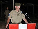 Oberst Hofer bedankt sich bei den Soldaten. (Bild öffnet sich in einem neuen Fenster)