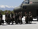 Die Soldaten der Reserve bei ihrer Ankunft. (Bild öffnet sich in einem neuen Fenster)
