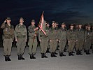 Die Soldaten der Infanteriekompanie mit ihren Auszeichnungen. (Bild öffnet sich in einem neuen Fenster)