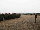Commenda bei Soldaten der Infanteriekompanie im Camp "Nothing Hill". (Bild öffnet sich in einem neuen Fenster)