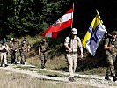 Die Teilnehmer der KFOR-Truppe... (Bild öffnet sich in einem neuen Fenster)