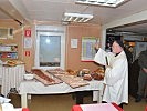 Militärdekan Steiner segnete die Speisen. (Bild öffnet sich in einem neuen Fenster)