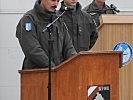 Der Kommandant des Kontingents bei seiner Rede zum Nationalfeiertag. (Bild öffnet sich in einem neuen Fenster)