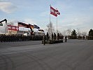Die angetretene Truppe im Field Camp Prizren. (Bild öffnet sich in einem neuen Fenster)