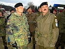 Brigadegeneral Skodowski und Bataillonskommandant Oberstleutnant Pallan. (Bild öffnet sich in einem neuen Fenster)