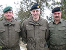 Oberst dG Schöberl, Brigadier Brieger und Oberstleutnant Pallan. (Bild öffnet sich in einem neuen Fenster)