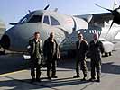 Die Crew vlnr: Hptm Willegger, Vzlt Scholz, Olt Eder, Vizeleutnant Dachgr. (Bild öffnet sich in einem neuen Fenster)