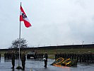 Die angetretenen Soldaten bei der Kommandoübergabe. (Bild öffnet sich in einem neuen Fenster)