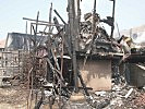 Die Fleischfabrik nach dem Brand. (Bild öffnet sich in einem neuen Fenster)