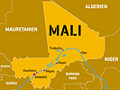 Infografik: Die Lage von Mali in Afrika.