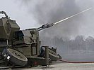 35mm Fliegerabwehrkanone im scharfen Schuss. (Bild öffnet sich in einem neuen Fenster)