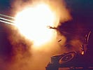 35mm Fliegerabwehrkanone im scharfen Schuss. (Bild öffnet sich in einem neuen Fenster)