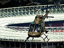 Eine Bell OH-58 während der EURO08 über dem Wiener Ernst-Happel-Stadion. (Bild öffnet sich in einem neuen Fenster)