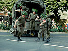 In voller Gefechtsbereitschaft rückten Bundesheer-Einheiten an. (Bild öffnet sich in einem neuen Fenster)