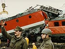 Einsatz beim Zugsunfall in Melk. (Bild öffnet sich in einem neuen Fenster)