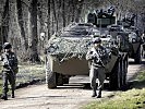 Soldiers of the 17th Battalion with upgraded Pandur personnel carriers.