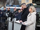 Die Minister Tanner und Nehammer in der Maria-Theresien-Kaserne. (Bild öffnet sich in einem neuen Fenster)