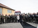 Die Minister Tanner und Nehammer in der Maria-Theresien-Kaserne. (Bild öffnet sich in einem neuen Fenster)