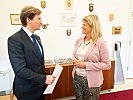 US-Botschafter Trevor Traina besucht Ministerin Klaudia Tanner. (Bild öffnet sich in einem neuen Fenster)