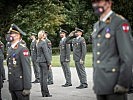 Ministerin Tanner bei der Ausmusterungsfeier. (Bild öffnet sich in einem neuen Fenster)