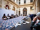 Klaudia Tanner bei der Parlamentarischen Bundesheerkommission. (Bild öffnet sich in einem neuen Fenster)