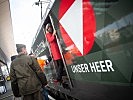 Die neue ÖBB-Lok im Bundesheer-Design. (Bild öffnet sich in einem neuen Fenster)