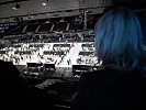 Klaudia Tanner besuchte die Covid-Teststraße in der Wiener Stadthalle. (Bild öffnet sich in einem neuen Fenster)