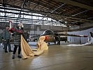 Klaudia Tanner beim "Fly-out" der Saab 105. (Bild öffnet sich in einem neuen Fenster)