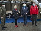 22.12. 2020: Klaudia Tanner bei der Teststraße in Korneuburg. (Bild öffnet sich in einem neuen Fenster)