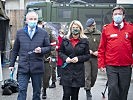 22.12. 2020: Klaudia Tanner bei der Teststraße in Korneuburg. (Bild öffnet sich in einem neuen Fenster)