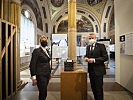 Klaudia Tanner bei der Eröffnung der Ausstellung. (Bild öffnet sich in einem neuen Fenster)