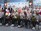 Empfang des Paralympic-Teams am Flughafen Wien in Schwechat. (Bild öffnet sich in einem neuen Fenster)