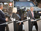 Pressekonferenz zum Landesverteidigungsbudget. (Bild öffnet sich in einem neuen Fenster)