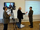 Geübt wurden Radio- und Fernsehinterviews. (Bild öffnet sich in einem neuen Fenster)