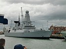 Im Hafen von Portsmouth wurde eine Teil der britischen Marine besichtigt. (Bild öffnet sich in einem neuen Fenster)