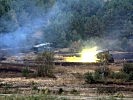 Raketen-Artillerie im scharfen Schuss. (Bild öffnet sich in einem neuen Fenster)