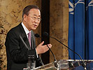 Ban Ki-moon hielt einen Vortrag in der Hofburg. (Bild öffnet sich in einem neuen Fenster)