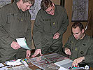 Teilnehmer des Generalstabslehrganges bei der Taktik-Ausbildung.