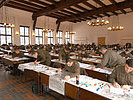 Offiziere des Bundesheeres bei der Aufnahme-Testung zum Generalstabslehrgang.