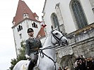 Major Roland Pulsinger, Kommandant des Reitausbildungszuges. (Bild öffnet sich in einem neuen Fenster)