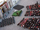 Der Burghof in festlicher Aufmachung. (Bild öffnet sich in einem neuen Fenster)