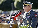 Generalleutnant Othmar Commenda bei seiner Ansprache. (Bild öffnet sich in einem neuen Fenster)