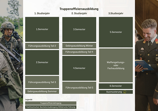 Grafik Truppenoffiziersausbildung